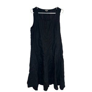 J.Jill 100% Linen Black Maxi  Sleeveless Dress Womens XL
